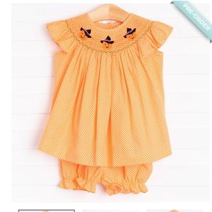 Smocked Halloween Bloomer Set